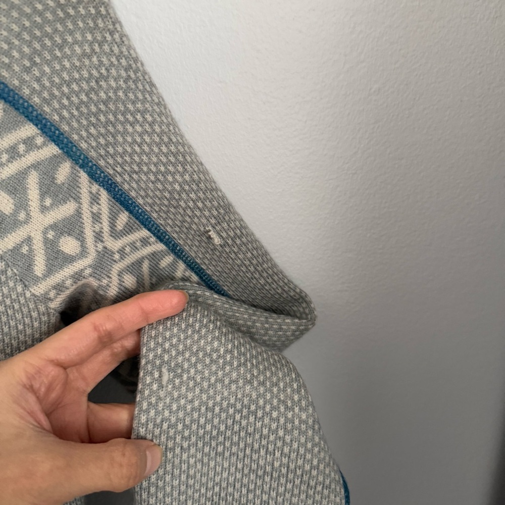 Smartwool XS Dacono Ski Full Zip Sweater Merino Wool Nordic Grey Hike Winter - Picture 5 of 7